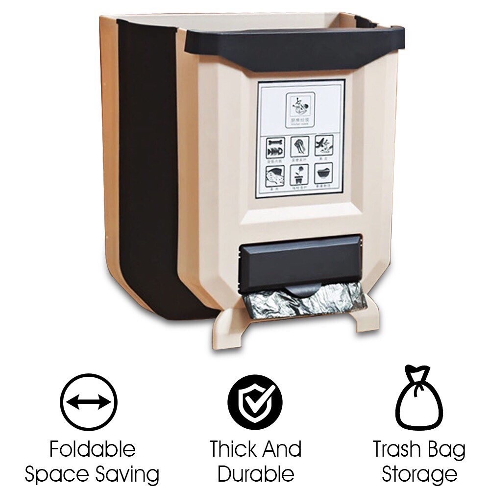 Small Hanging Kitchen Trash Can,10L